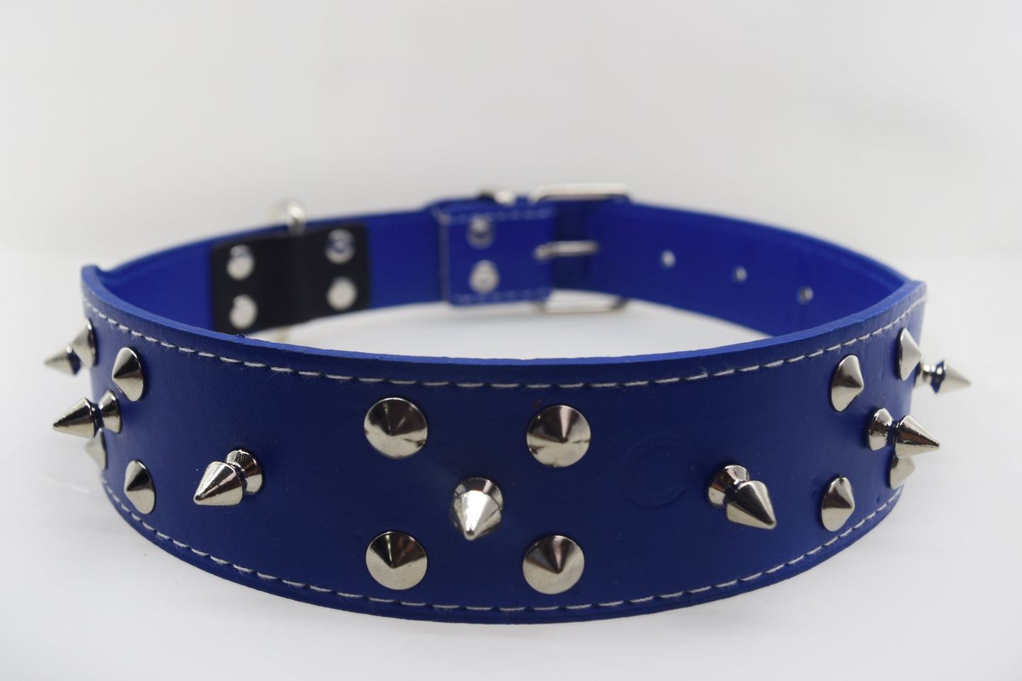Collar para Perro de Picos de Metal | DUKE´S, Collares Ajustables Acolchados para Mascotas de Tamaño Pequeño a Grande, Patrón Sólido, Material Duradero, Collar Personalizado para Perros