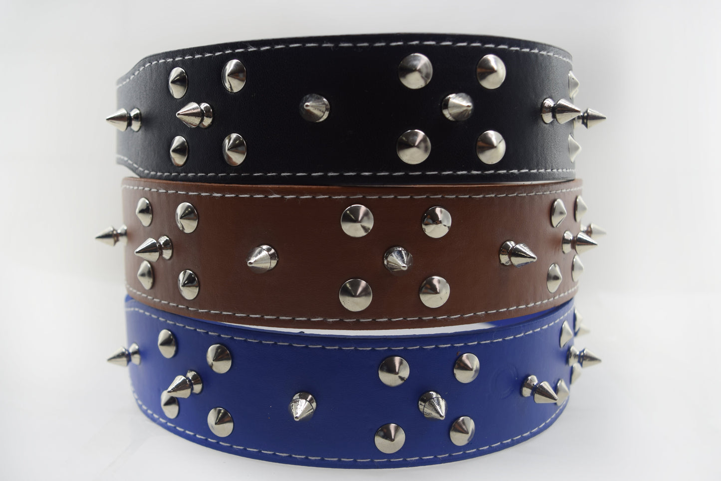 Collar para Perro de Picos de Metal | DUKE´S, Collares Ajustables Acolchados para Mascotas de Tamaño Pequeño a Grande, Patrón Sólido, Material Duradero, Collar Personalizado para Perros