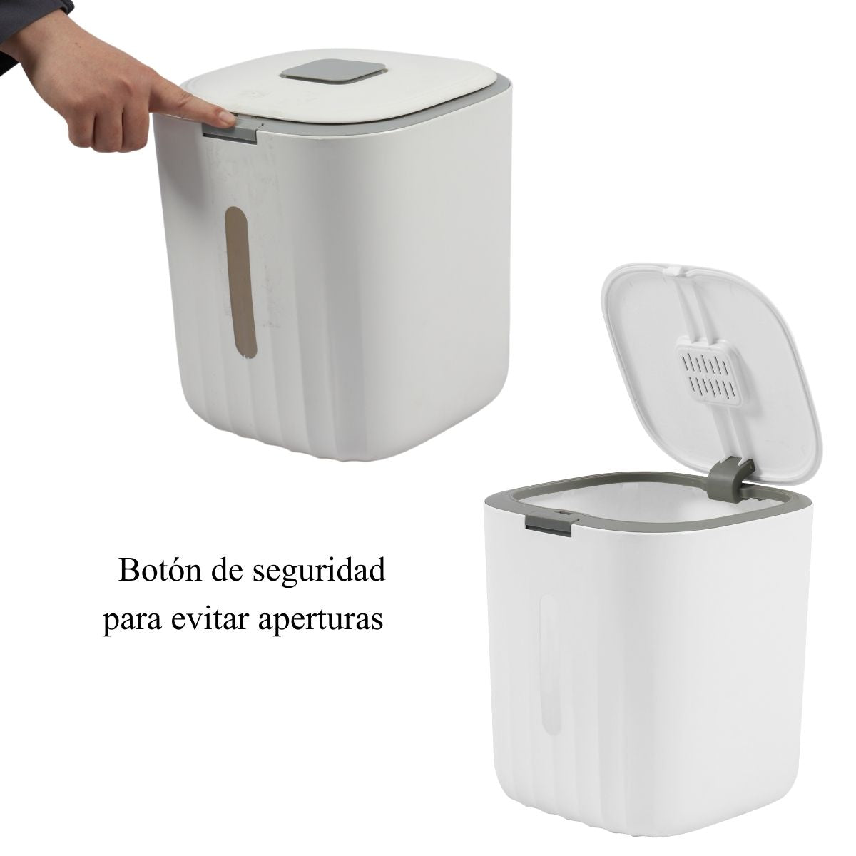 Contenedor hermético para alimentos para mascotas, capacidad de 4.99 kg, plástico sin BPA, rectángulo con tapa abatible, dispensador de alimentos secos para perros y gatos grandes, fácil de limpiar, sellado duradero, ideal para almacenamiento en la cocina, regalo perfecto para los amantes de las mascotas.| DUKE´S| ESFLO