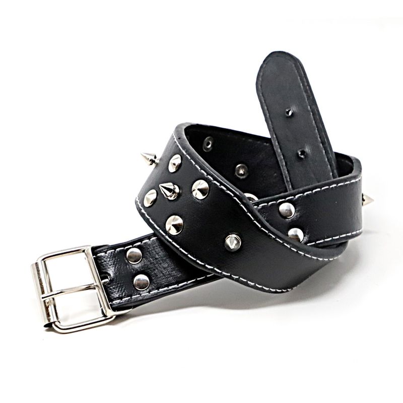 Collar para Perro de Picos de Metal | DUKE´S, Collares Ajustables Acolchados para Mascotas de Tamaño Pequeño a Grande, Patrón Sólido, Material Duradero, Collar Personalizado para Perros