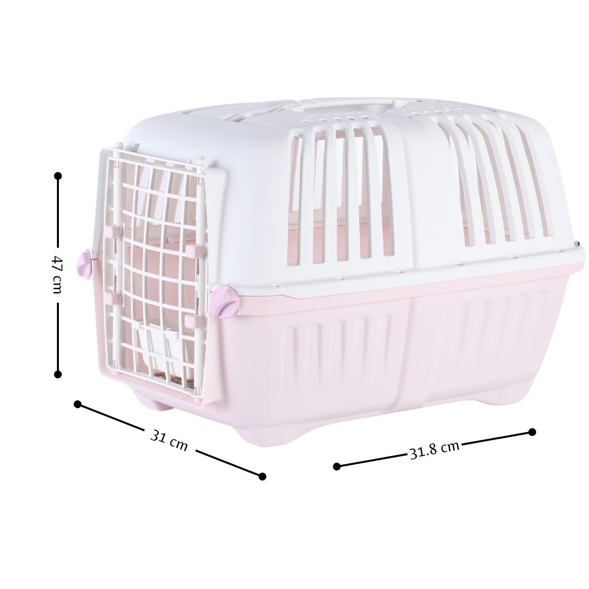 Jaula Transportadora para Perro/Gato de Aire Compacto para Gatos y Perros Pequeños - Material PP Duradero, Caja de Mascotas Portátil con Ventilación y Puerta de Acceso Fácil, Ideal para Viajes en Avión y Uso al Aire Libre, Caja de Viaje para Mascotas | Transportador de Mascotas Compacto | Caja de Mascotas Ventilada| Integrada con Bebedero| Con rejilla| DUKE´S