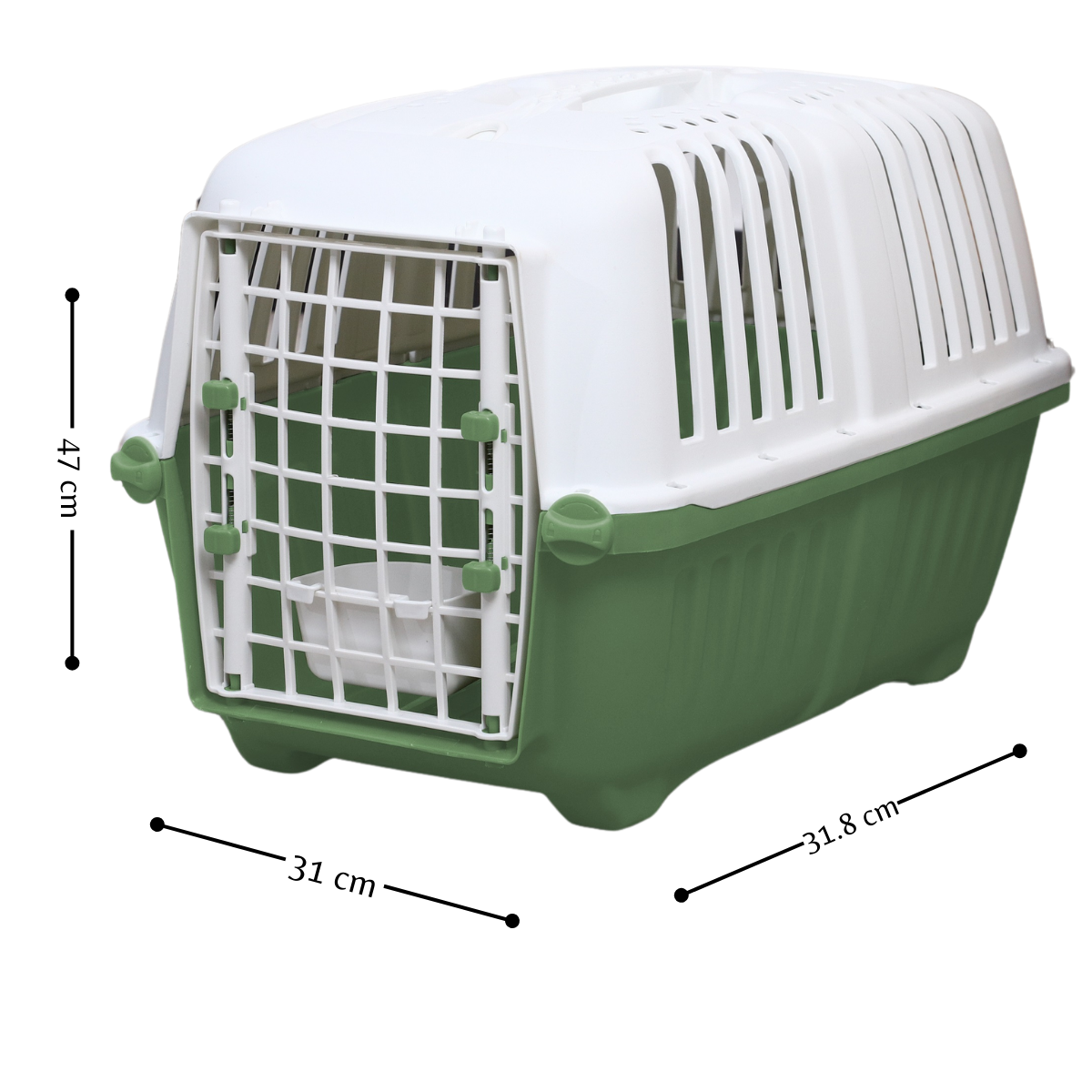 Jaula Transportadora para Perro/Gato de Aire Compacto para Gatos y Perros Pequeños - Material PP Duradero, Caja de Mascotas Portátil con Ventilación y Puerta de Acceso Fácil, Ideal para Viajes en Avión y Uso al Aire Libre, Caja de Viaje para Mascotas | Transportador de Mascotas Compacto | Caja de Mascotas Ventilada| Integrada con Bebedero| Con rejilla| DUKE´S