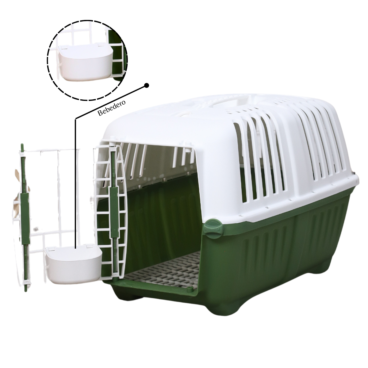 Jaula Transportadora para Perro/Gato de Aire Compacto para Gatos y Perros Pequeños - Material PP Duradero, Caja de Mascotas Portátil con Ventilación y Puerta de Acceso Fácil, Ideal para Viajes en Avión y Uso al Aire Libre, Caja de Viaje para Mascotas | Transportador de Mascotas Compacto | Caja de Mascotas Ventilada| Integrada con Bebedero| Con rejilla| DUKE´S