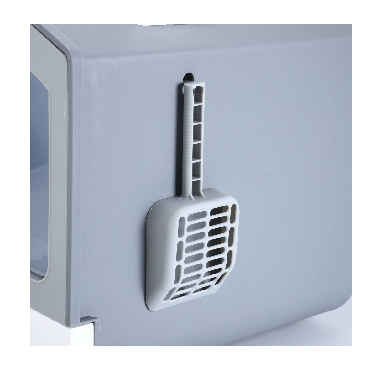 Arenero Para Gatos Cerrado Estilo Casa| Caja de arena para gatos estilo Castillo totalmente cerrada de gran tamaño, baño para gatos especial para limpieza y a prueba de salpicaduras, caja de arena para gatos de doble canal grande, brinda a tu gato un baño seguro y cómodo, puede ser utilizado en interiores y exteriores, para viajes| DUKE´S| ESFLO| Facil de Limpiar