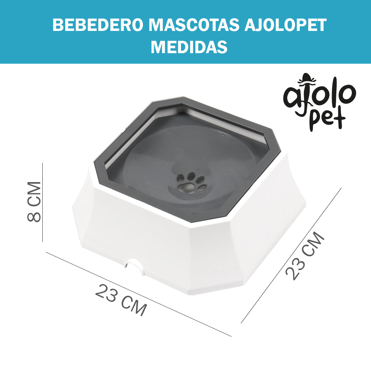 Bebedero Para Mascota Anti- Derrames Ajolopet - XDB-020