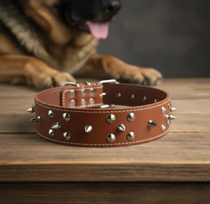 Collar Para Perro Grande Picos De Metal Duke´s