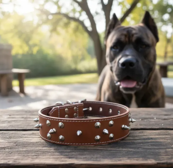 Collar Para Perro Grande Picos De Metal Duke´s