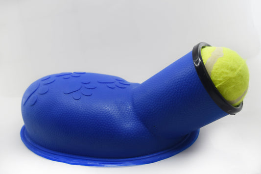 Juguete Lanza Pelotas interactivo de juguete inteligente, con patrón geométrico, de plástico, para razas pequeñas, pelota para mascotas razas grandez y razas medianas