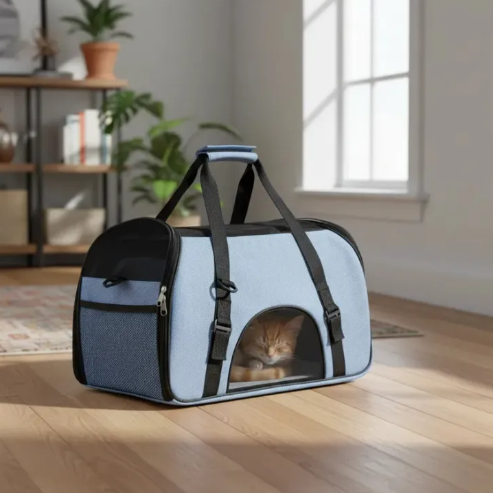 Mochila Transportadora Duke's Beige para Perros y Gatos | Apta para Avión