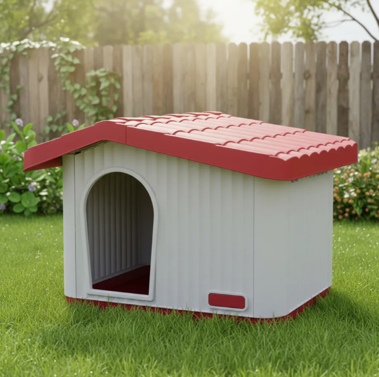 Casa Perro Chico Plástico Térmica Raza Pequeña Mini Ajolopet Rojo
